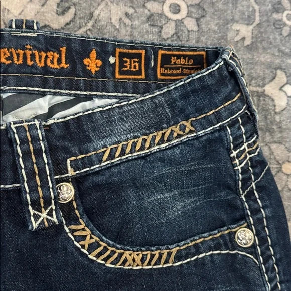 Men’s rock revival Pablo 36 x 30 jeans - Picture 8 of 10